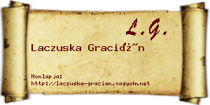 Laczuska Gracián névjegykártya